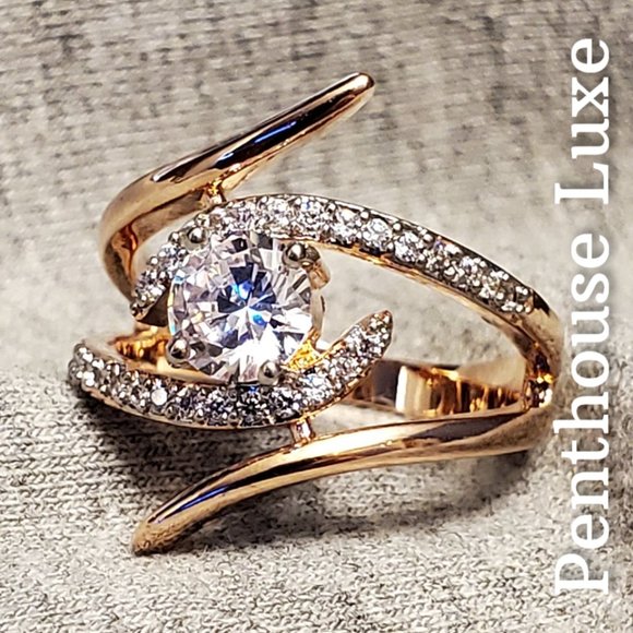 Penthouse Luxe Jewelry - FINAL RESTOCK!! 14K Rose Gold Plated Zirconia Crystal Ring